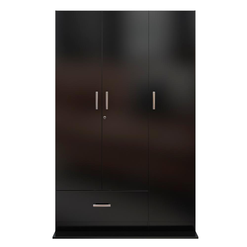 Guarda Roupa Ditália 3 Portas 1 Gaveta DM-578 Cor:Preto