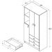 Guarda Roupa Ditália 3 Portas 3 Gavetas BB-322 Branco