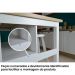 Ilha Cozinha Ditália 2 Prateleiras Branco CD-1019