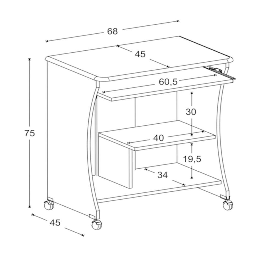 Mesa Computador Ditália MC-153 Diamond