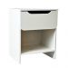Mesa de Cabeceira Ditália 1 Gaveta DM-126 cor:branco