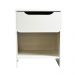 Mesa de Cabeceira Ditália 1 Gaveta DM-126 cor:branco