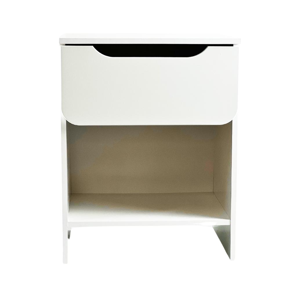 Mesa de Cabeceira Ditália 1 Gaveta DM-126 cor:branco