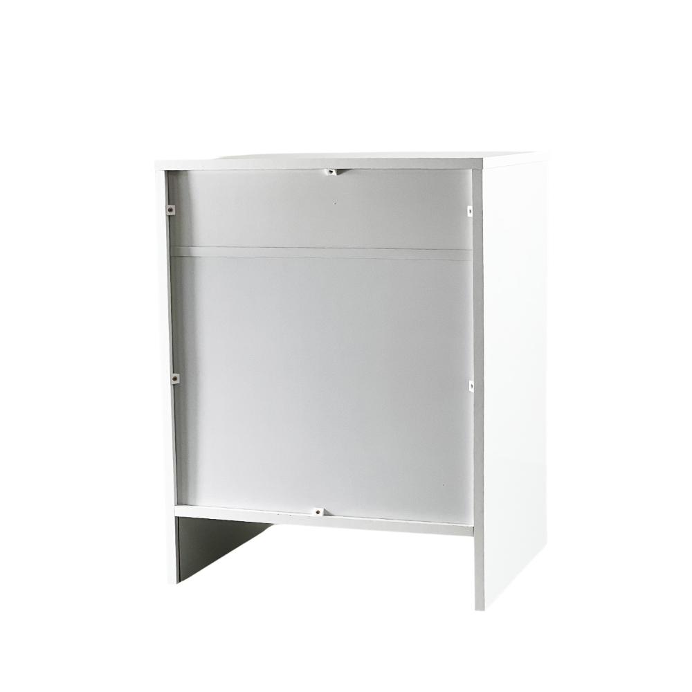 Mesa de Cabeceira Ditália 1 Gaveta DM-126 cor:branco