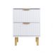 Mesa de Cabeceira Ditália 2 Gavetas DM-121 cor:branco