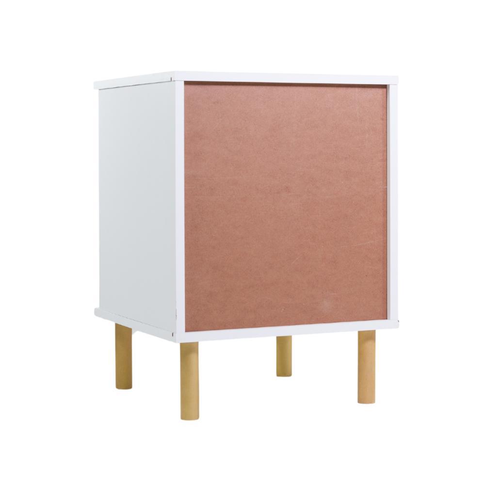 Mesa de Cabeceira Ditália 2 Gavetas DM-121 cor:branco