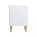 Mesa de Cabeceira Ditália 2 Gavetas DM-121 cor:branco