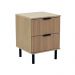 Mesa de Cabeceira Ditália 2 Gavetas DM-121 cor:riviera
