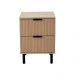 Mesa de Cabeceira Ditália 2 Gavetas DM-121 cor:riviera