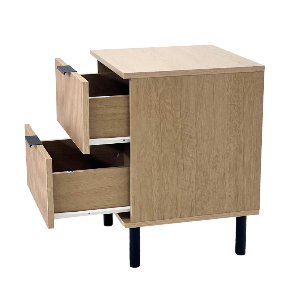 Mesa de Cabeceira Ditália 2 Gavetas DM-121 cor:riviera