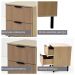 Mesa de Cabeceira Ditália 2 Gavetas DM-121 cor:riviera