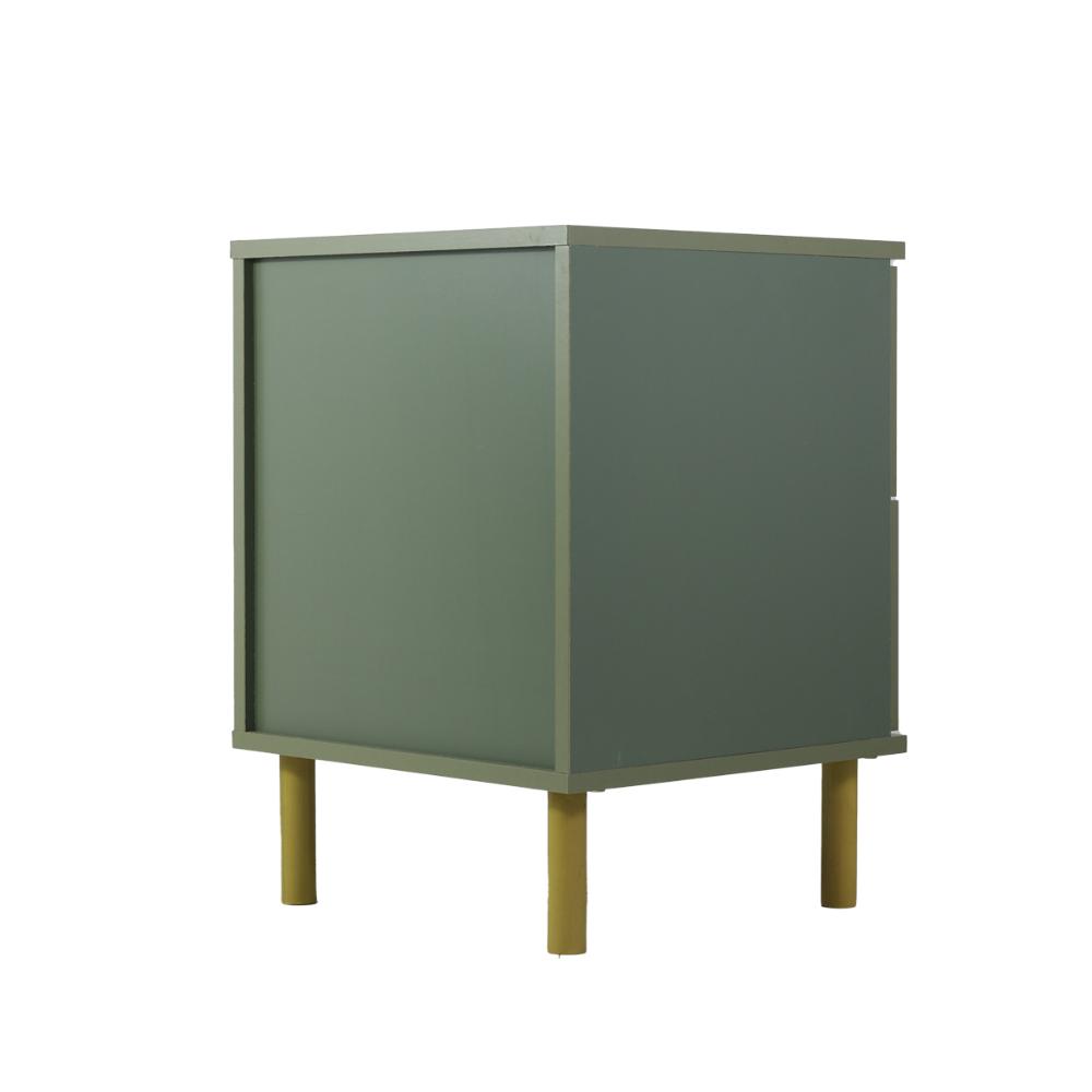 Mesa de Cabeceira Ditália 2 Gavetas DM-125 Verde Oliva