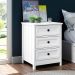 Mesa de Cabeceira Ditália 2 Unidades 3 Gavetas DM-111 Branco