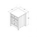 Mesa de Cabeceira Ditália 2 Unidades 3 Gavetas DM-111 Branco