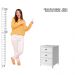 Mesa de Cabeceira Ditália 2 Unidades 3 Gavetas DM-111 Branco