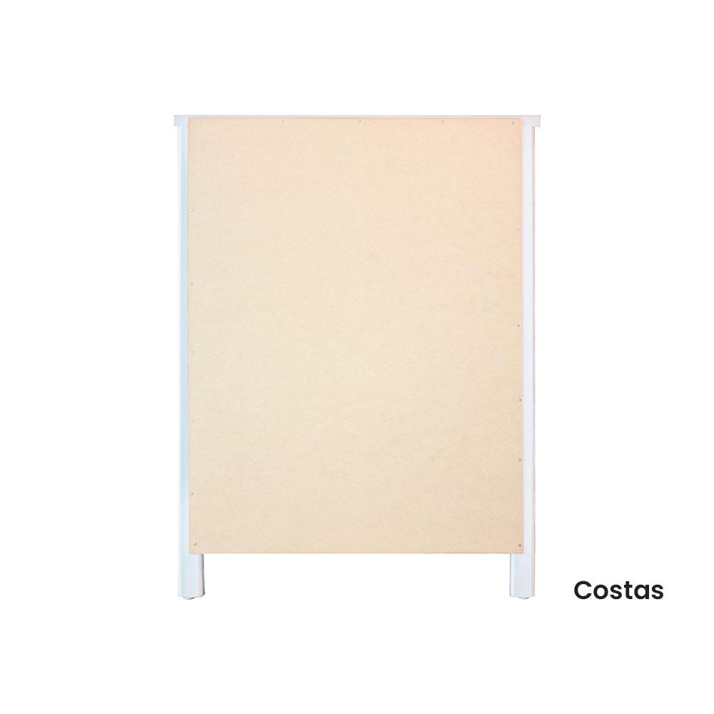 Mesa de Cabeceira Ditália 2 Unidades 3 Gavetas DM-111 Branco