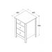 Mesa de Cabeceira Ditália Conjunto com 2 un. DM-113 Branco