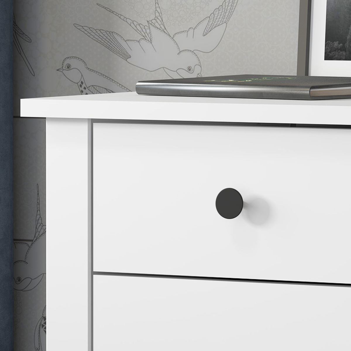 Mesa de Cabeceira Ditália Conjunto com 2 un. DM-113 Branco