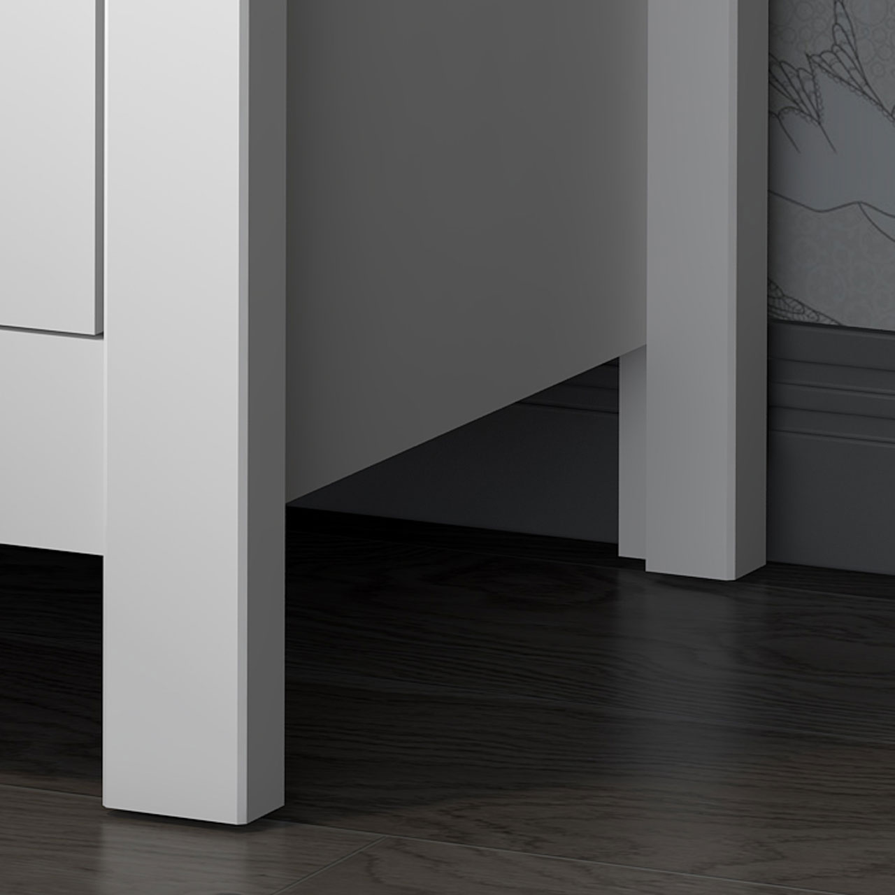 Mesa de Cabeceira Ditália Conjunto com 2 un. DM-113 Branco