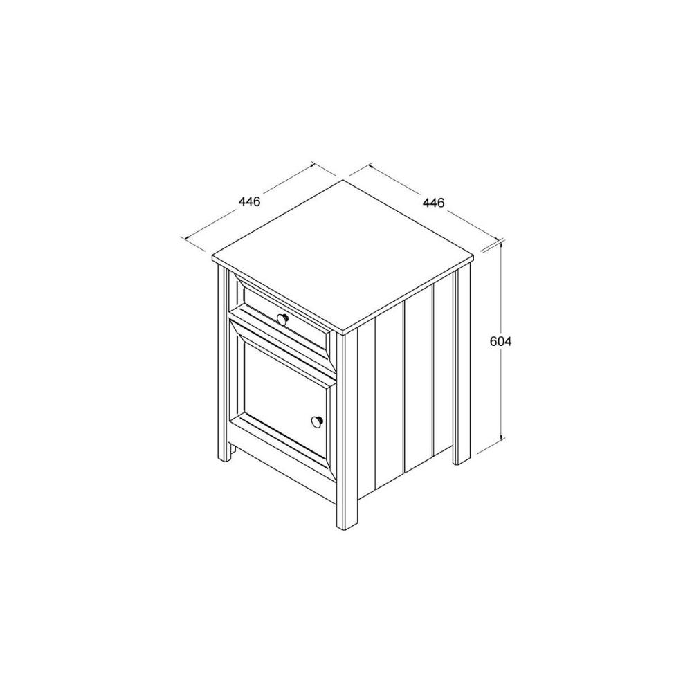 Mesa de Cabeceira Ditália Conjunto com 2 un. DM-114 Branco