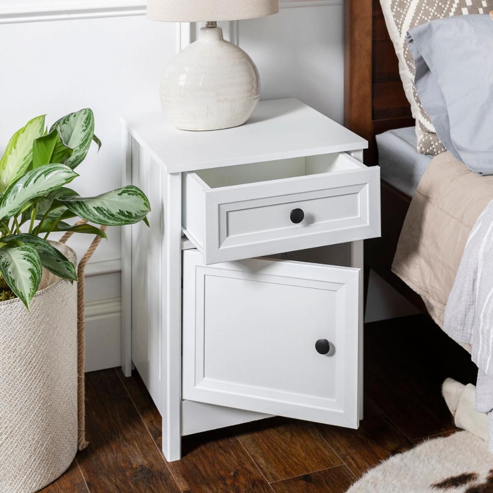 Mesa de Cabeceira Ditália Conjunto com 2 un. DM-114 Branco