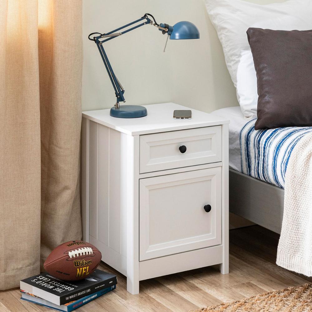 Mesa de Cabeceira Ditália Conjunto com 2 un. DM-114 Branco