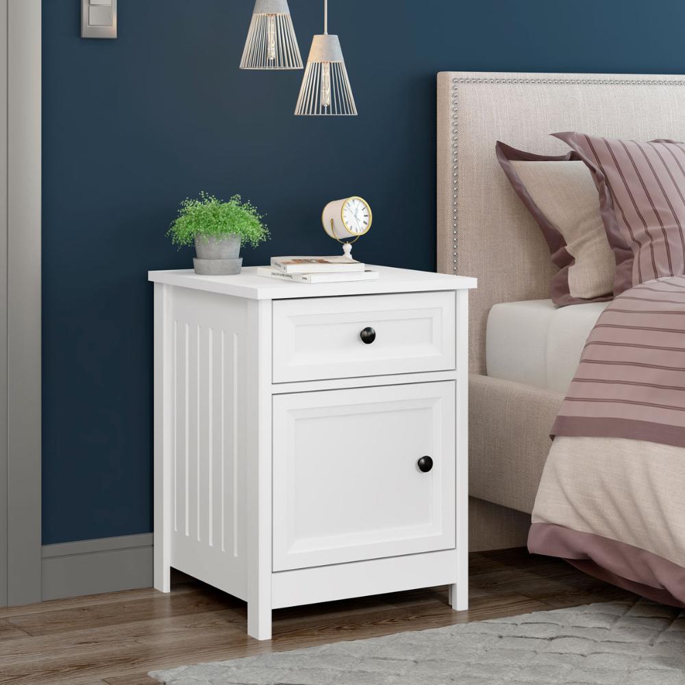 Mesa de Cabeceira Ditália Conjunto com 2 un. DM-114 Branco