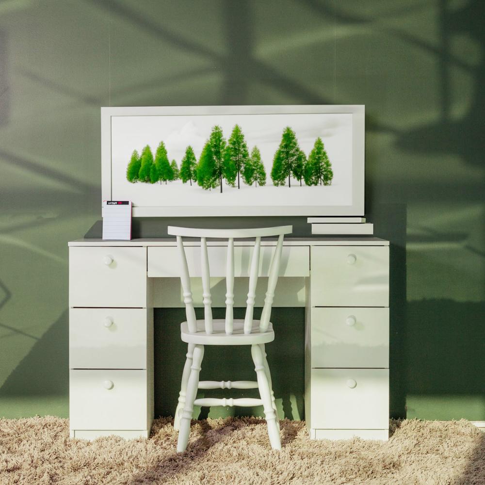 Mesa de Escritório Ditália 7 Gavetas PE-100 COR:branco