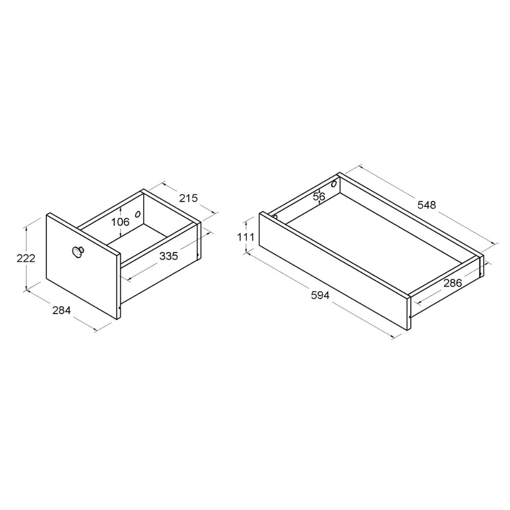 Mesa de Escritório Ditália 7 Gavetas PE-100 COR:branco