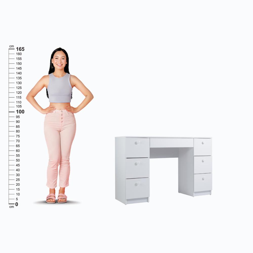 Mesa de Escritório Ditália 7 Gavetas PE-100 COR:branco