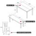 Mesa de Jantar Ditália 2Bancos 2Cad JA-220+JA-225 Cor:Branco