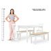 Mesa de Jantar Ditália 2Bancos 2Cad JA-220+JA-225 Cor:Branco