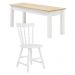Mesa de Jantar Ditália 2Bancos 2Cad JA-220+JA-225 Cor:Branco