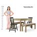 Mesa de Jantar Ditália 2Bancos 2Cad JA-220+JA-225 Cor:Diamond