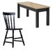 Mesa de Jantar Ditália 2Bancos 2Cad JA-220+JA-225 Cor:Preto