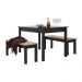 Mesa de Jantar Ditália 2Bancos JA-220+JA-225 Cor:Preto