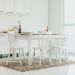 Mesa de Jantar Ditália com 4 Cadeiras JA-225 Cor:Branco