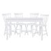 Mesa de Jantar Ditália com 4 Cadeiras JA-225 Cor:Branco