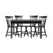 Mesa de Jantar Ditália com 4 Cadeiras JA-225 Cor:Preto