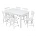 Mesa de Jantar Ditália com 6 Cadeiras JA-225 Cor:Branco