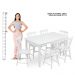 Mesa de Jantar Ditália com 6 Cadeiras JA-225 Cor:Branco