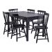Mesa de Jantar Ditália com 6 Cadeiras JA-225 Cor:Preto
