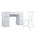 Mesa de escritório Ditália 7 Gavetas com Cadeira PE-100 COR:branco