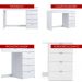 Mesa de escritório Ditália 7 Gavetas com Cadeira PE-90