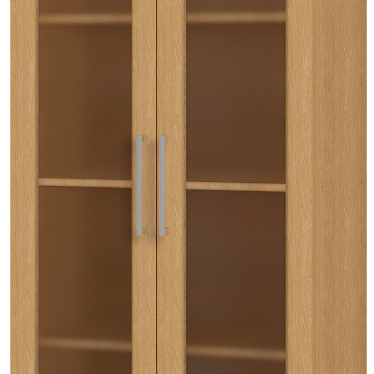Paneleiro Ditália Aspen 2 Portas de Vidro Carvalho CD-308