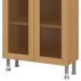 Paneleiro Ditália Aspen 2 Portas de Vidro Carvalho CD-308