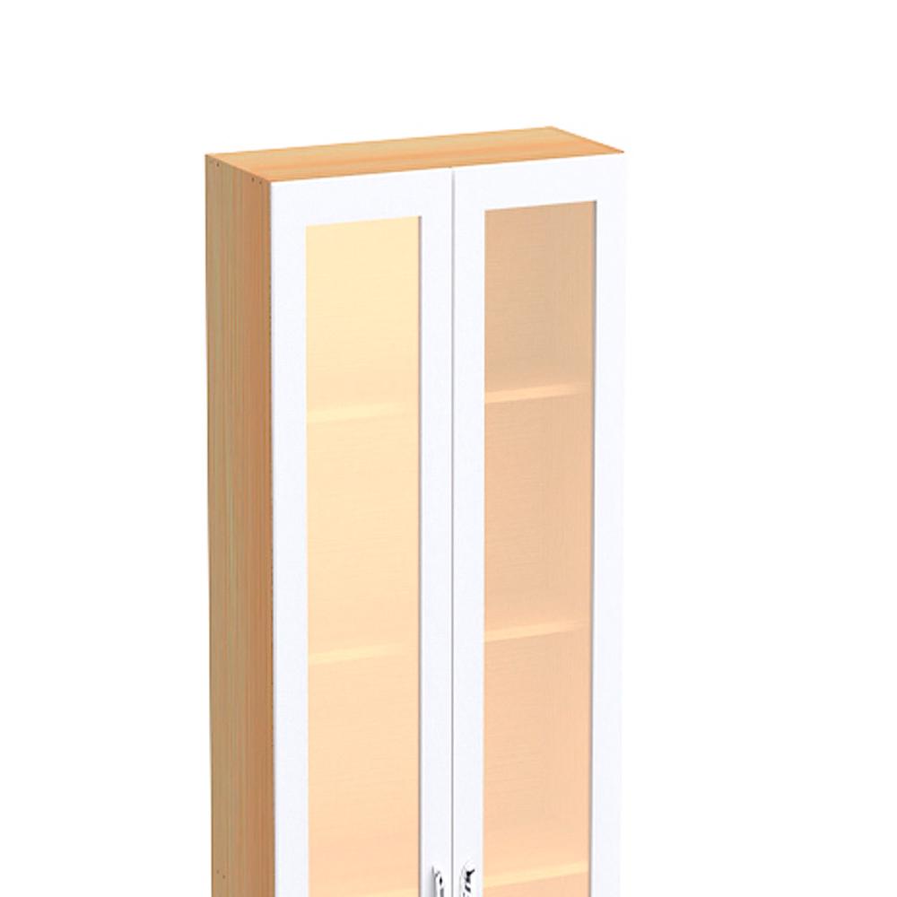 Paneleiro Ditália Denver 2 Portas Vidro Rv/Branco CD-386