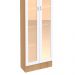 Paneleiro Ditália Denver 2 Portas Vidro Rv/Branco CD-386