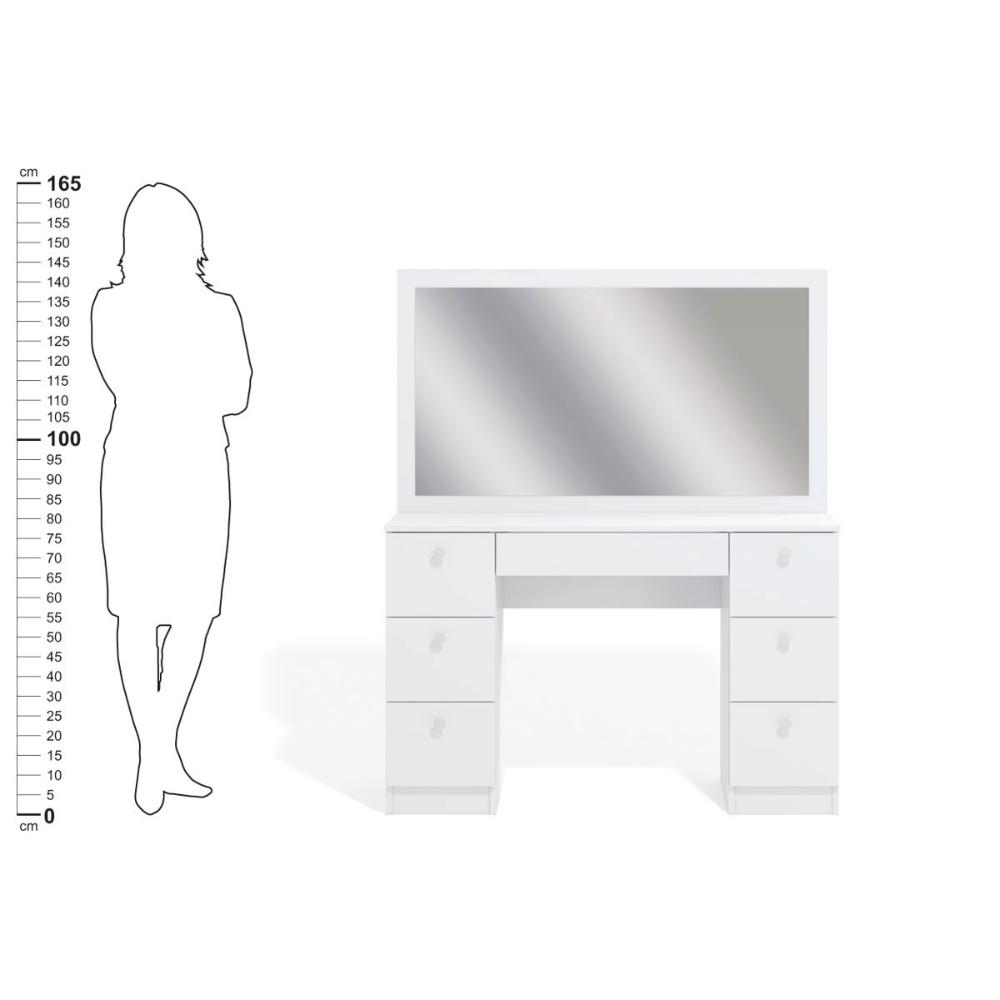 Penteadeira Ditália 7 Gavetas PE-80 Branco UV Acetinado