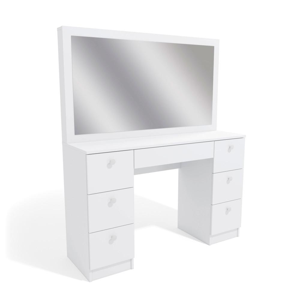 Penteadeira Ditália 7 Gavetas PE-80 Branco UV Acetinado